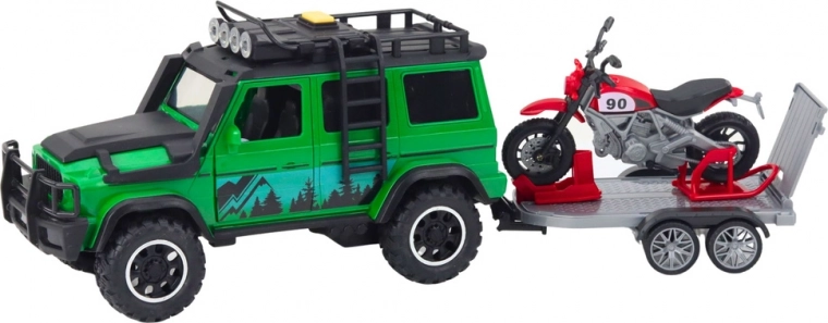 Afkoppelbare aanhanger met oprijplaat