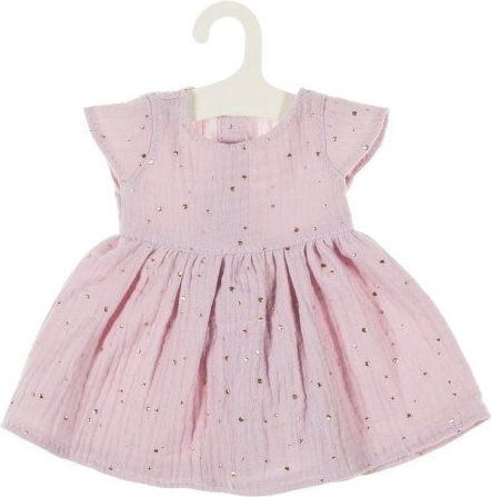 Mousseline jurkje voor poppen 38 cm – roze