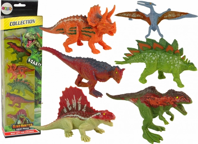 Set dinosauruimfiguren 6 stuks kleurrijk