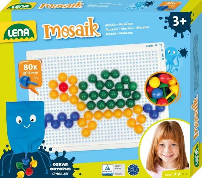 LENA knopjesmozaïek voor kinderen – 80 stuks