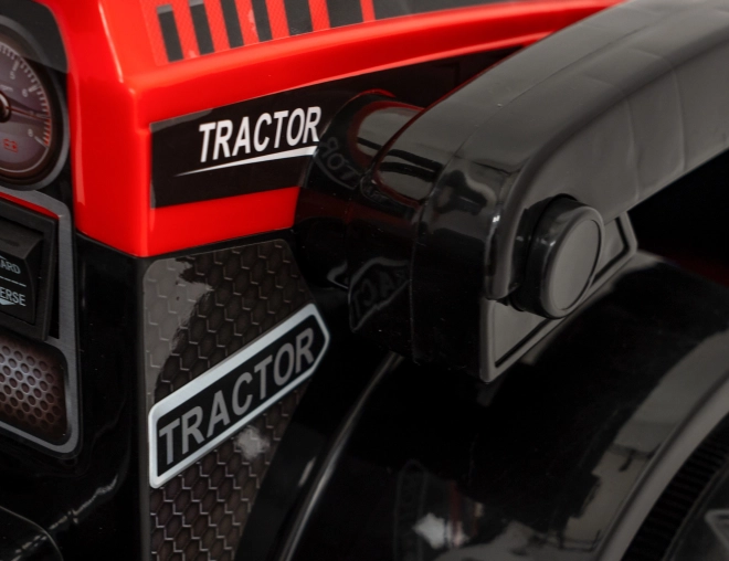 Kinder elektrische tractor met schuifblad – Rood