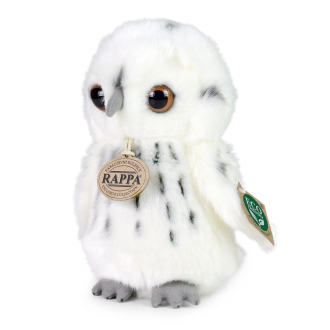 Rappa Pluchen uil wit 18 cm ECO-VRIENDELIJK