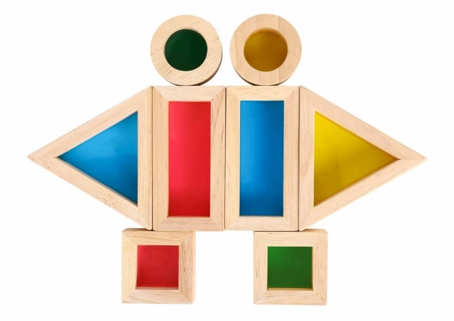 Houten gekleurde spiegelblokjes TOOKY TOY