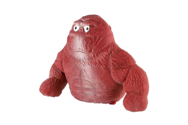 Gorilla anti-stress speelgoed gevuld met zand 400 g siliconen 12 cm 4 kleuren 8 stuks in doos