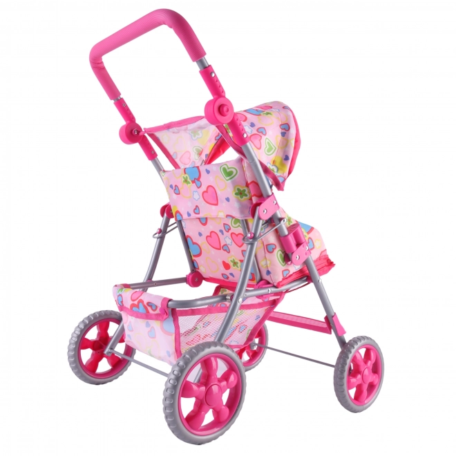 Woopie Koninklijke Kinderwagen met Gekleurde Hartjes