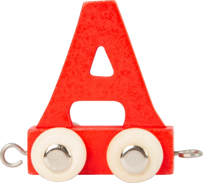 Small Foot houten wagon met letter A – kleurrijk alfabet