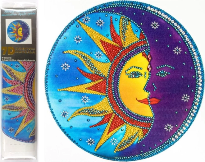 Diamantschilderen 7D Zon en Maan 30 × 30 cm