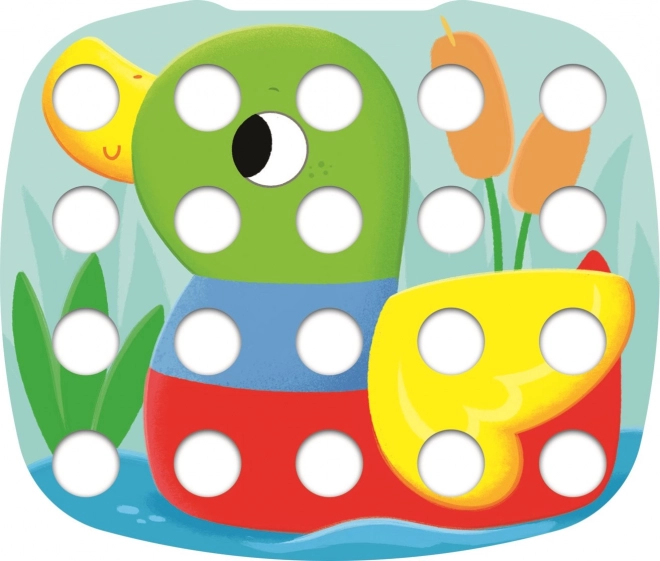 Kleurrijke kinder mozaïek plastic in doos 40x27x6cm 12m+
