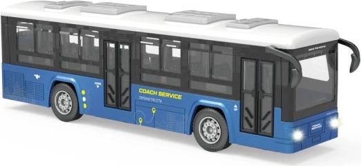 Blauwe bus met licht- en geluidseffecten