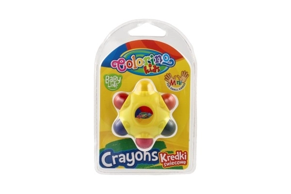 Wasco krijtjes ster 6 kleuren 6cm op kaart