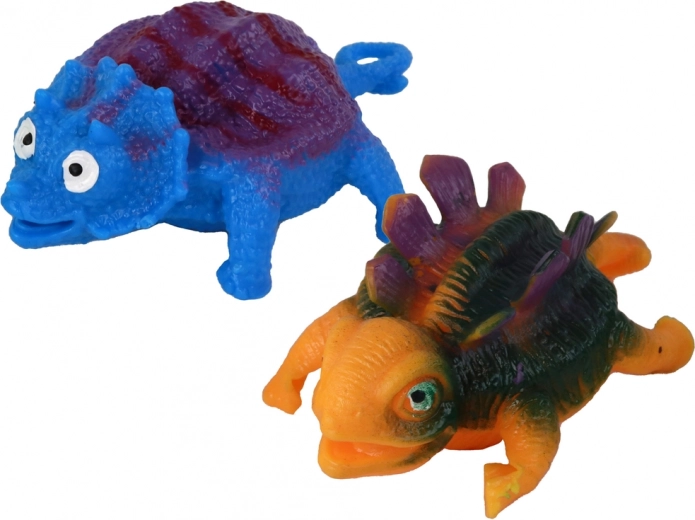 Twee vrolijke dinosaurus speeltjes