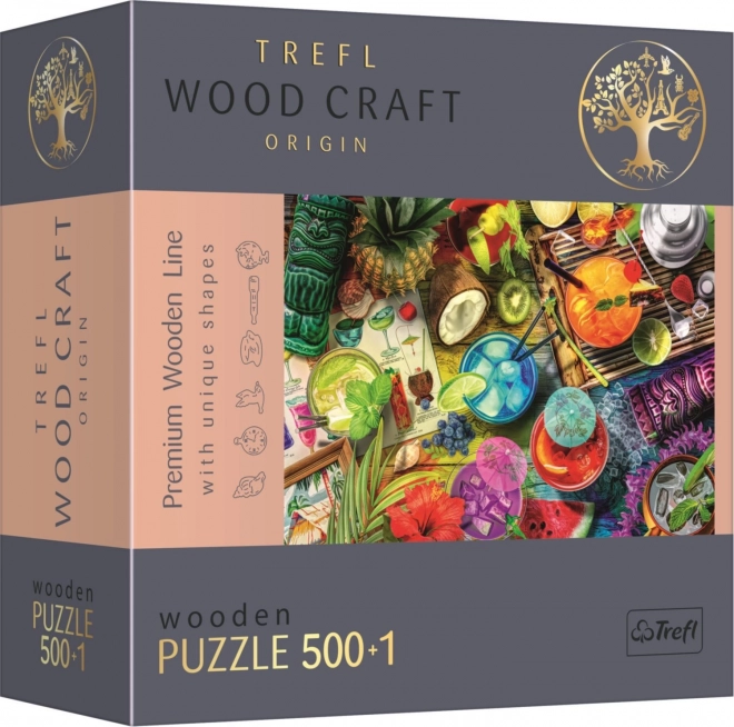 Puzzel Kleurrijke Cocktails TREFL Wood Craft Origin 501 stukjes