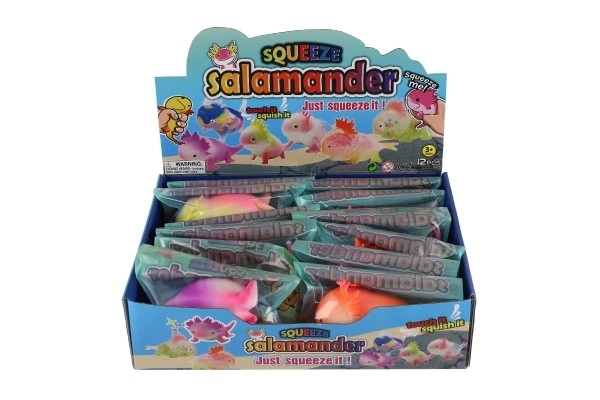 Antistress knijpbare siliconen salamander