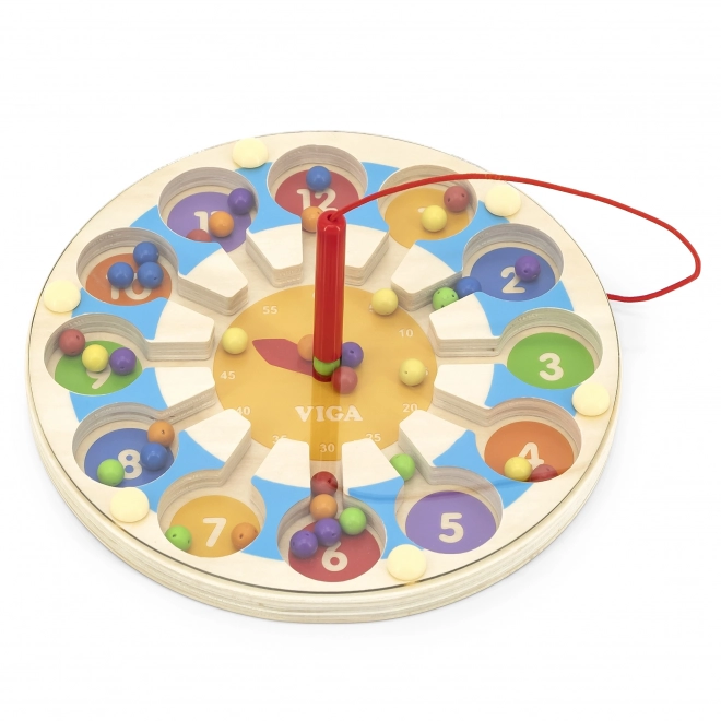 Houten magnetisch spel Klok labyrint Viga