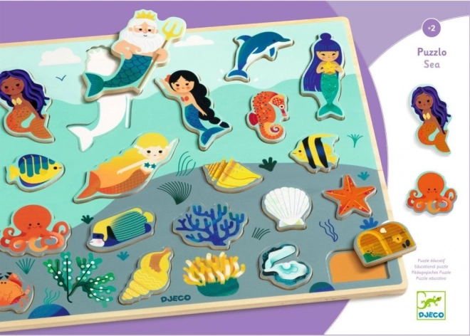 DJECO Houten Inlegpuzzel Zee