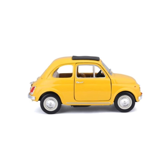 Bburago modelauto Fiat 500 F 1965 geel 1:24