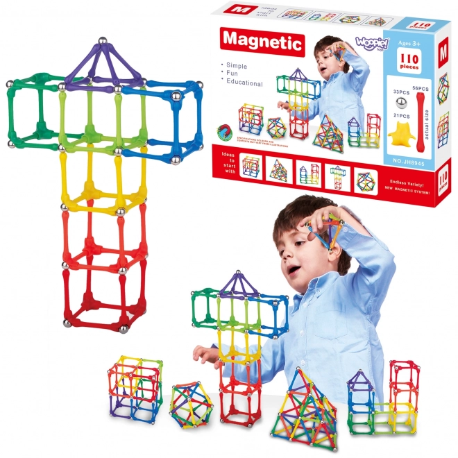 Woopie Magnetische Bouwset voor Kinderen 110 Elementen
