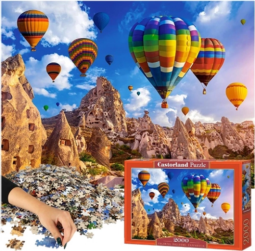 Kleurrijke ballonnen Cappadocië - Castorland puzzel 2000 stukjes