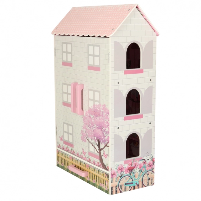 Houten poppenhuis Lulilo Papilio roze 80cm