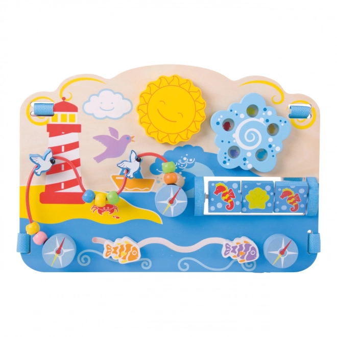 Bigjigs Baby Houten motorische plaat zee