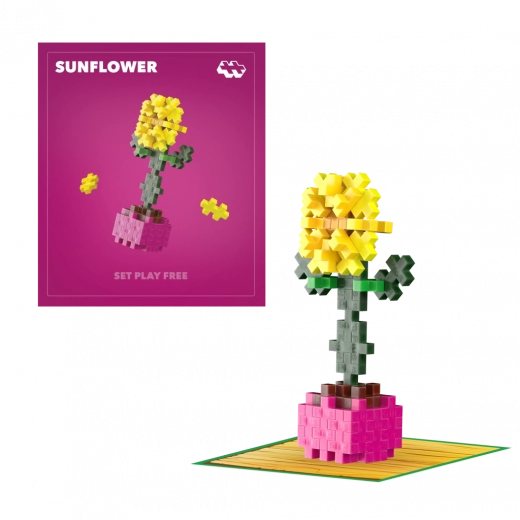 Plus-Plus bloemen zonnebloem bouwset