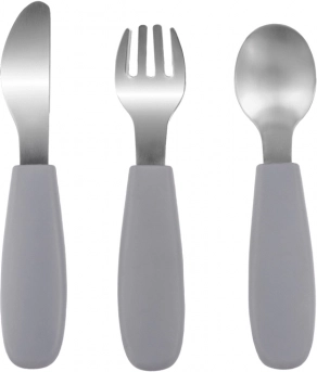 Siliconen kinderbestek, Dove Grey