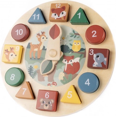 Houten activiteitenklok, Hout