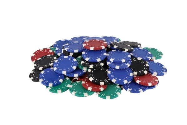 Pokerset 100 stuks + kaarten + dobbelstenen in koffertje in doos 28x25x8cm