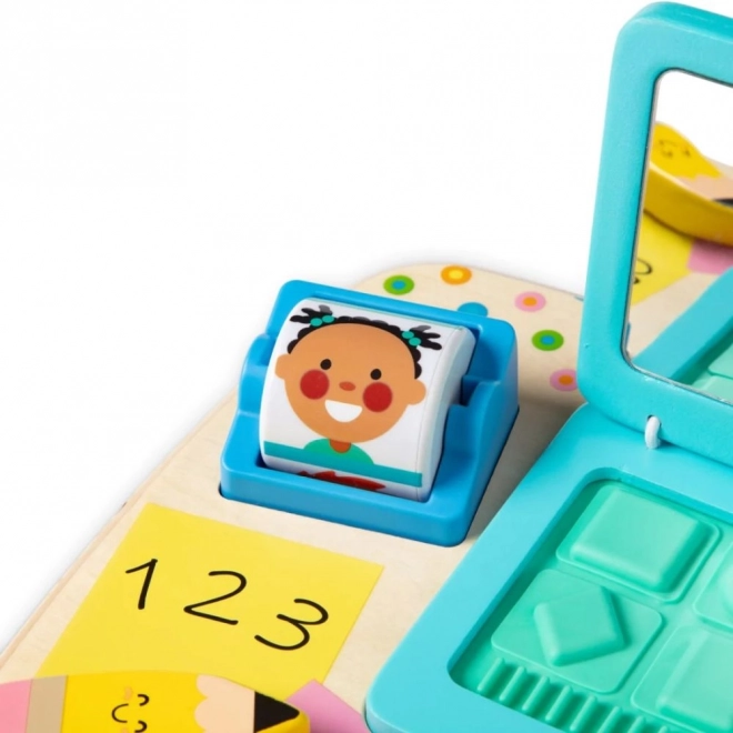 Houten educatieve laptop