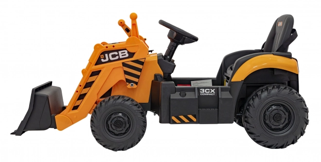 Kinder ritje op JCB Traktor met graafmachine