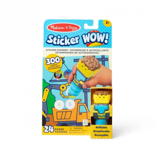 Sticker WOW! Stickerset met Buldozer Stempel