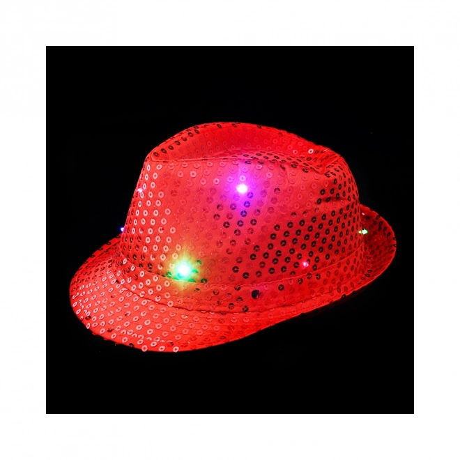 Discohoed rood met LED-licht voor volwassenen