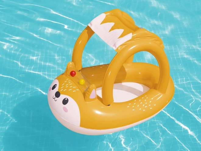 Opblaasboot voor kinderen Vos met afneembaar zonnescherm