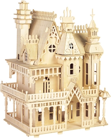 Woodcraft houten 3D-puzzel – villa