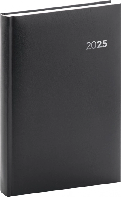 NOTIQUE Dagelijkse Agenda Balacron 2025, zwart, 15 x 21 cm