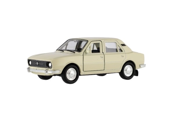 Auto Welly Škoda 105L metaal/plastic 11cm 1:34-39 vrije loop 4 kleuren in doos 15x7x7cm