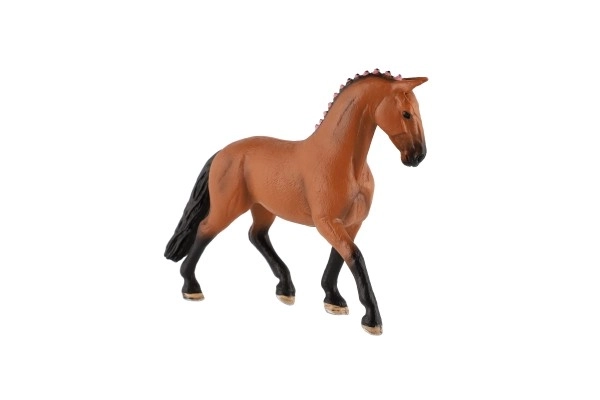 Paard huiselijk bruin plastic 13cm in zak