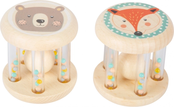 small foot pastel houten rammelaar met balletjes – set van 2 stuks