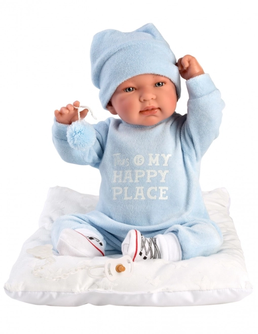 Realistische pop baby met geluiden en zacht lichaam 44 cm