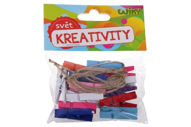 Kleurige decoratieve klemmen met koord