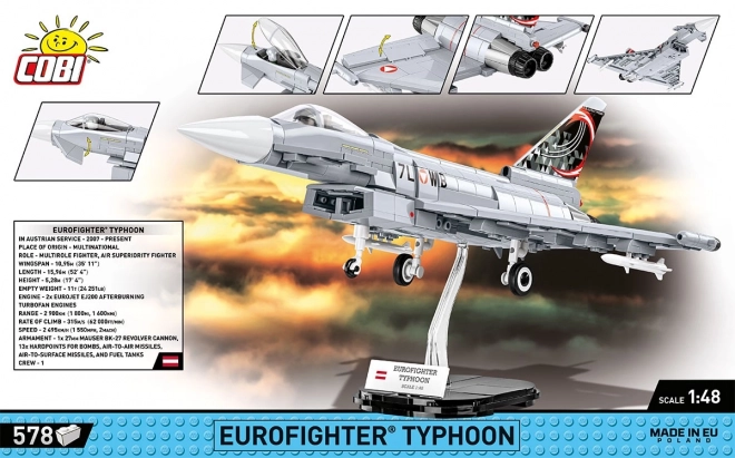 COBI 5850 Strijdkrachten Eurofighter Typhoon Oostenrijk, 1:48, 578 stuks