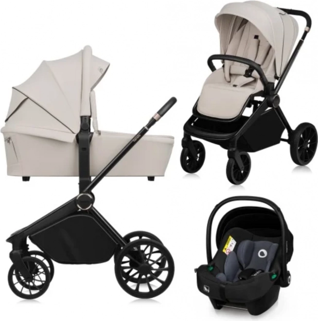 Lionelo gecombineerde kinderwagen Mika Plus 3-in-1 Beige