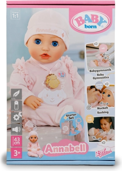 Pop baby born annabell 43 cm met elektronische functies