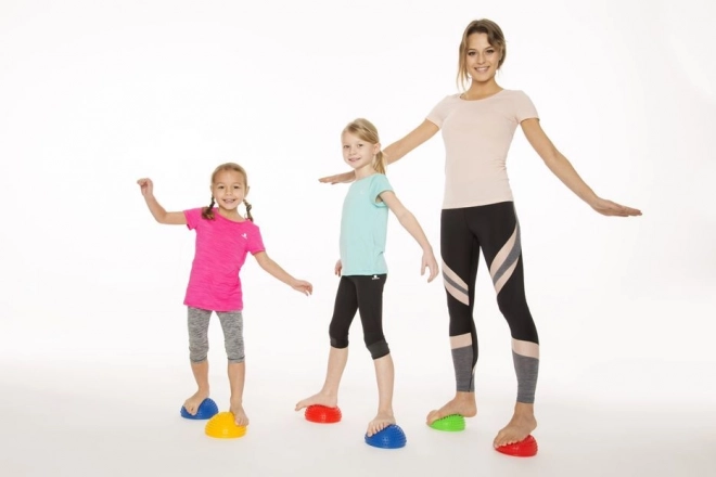 Set van sensorische halve bollen 2 stuks rood-groen