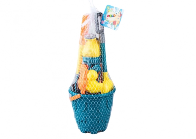 Set strand speelgoed Emmer met schepjes Mallen Turkoois