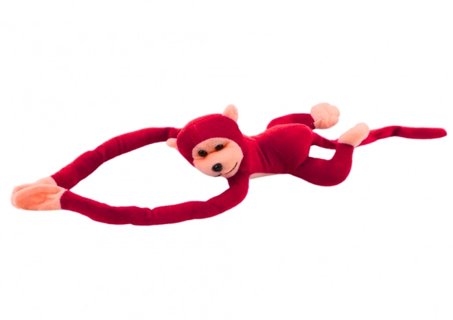 Pluchen mascotte aap met geluid Rood 60 cm