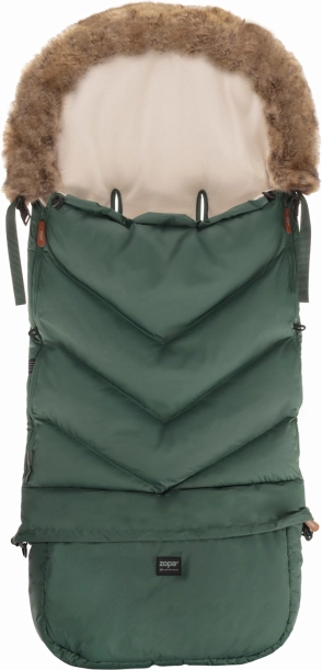 Winter voetenzak Fluffy Combi, Lake Green
