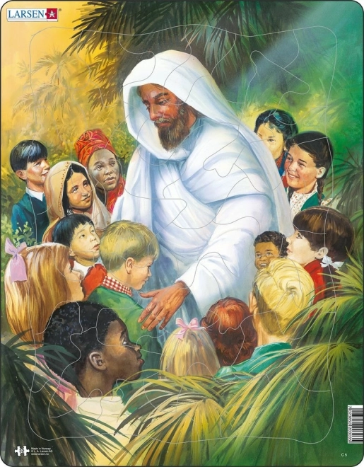 Puzzel Jezus met kinderen 32 stukjes