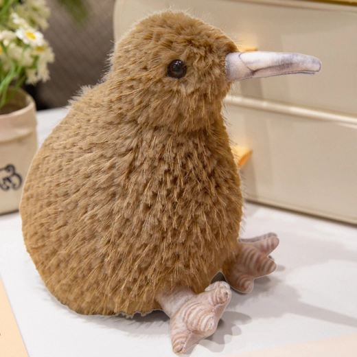 Pluchen speelgoed Kiwi-vogel 21 cm lichtbruin