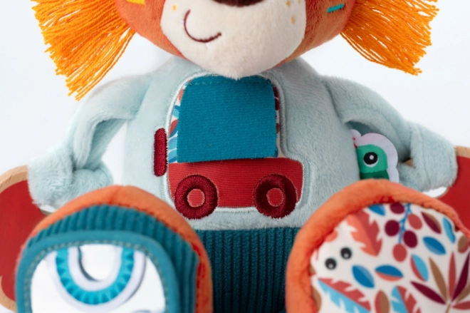 Textiele speelgoed met activiteiten leeuw Jack